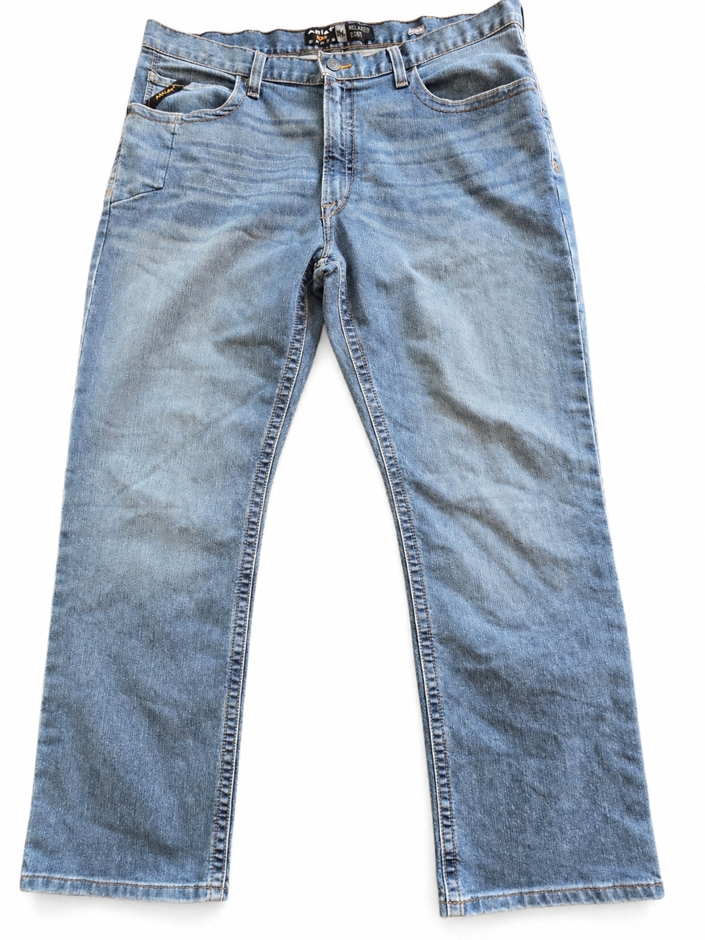 Men's Ariat Jeans M4 Rebar Relaxed Boot Light Blue 40x32